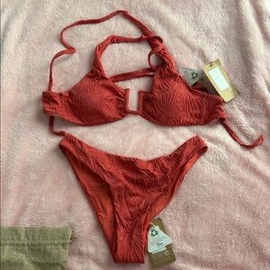 NWT Chic Coral Bikini Set